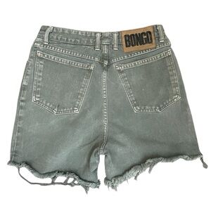 Vintage 90s Bongo High Rise Mom Khaki Green Denim Shorts Size 11